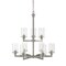 Z-Lite Savannah 9 Light Chandelier, Brushed Nickel & Clear 462-9BN - alternate 5